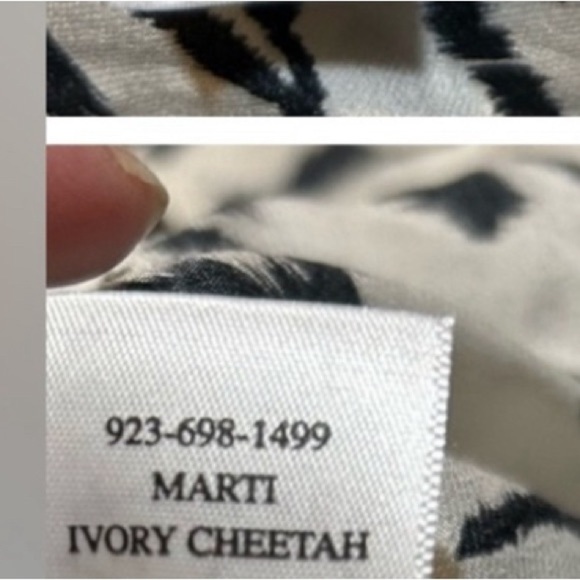 Rails Marti Cheetah Ivory Animal Print Button Down Long Sleeve Blouse Size L - Picture 3 of 3